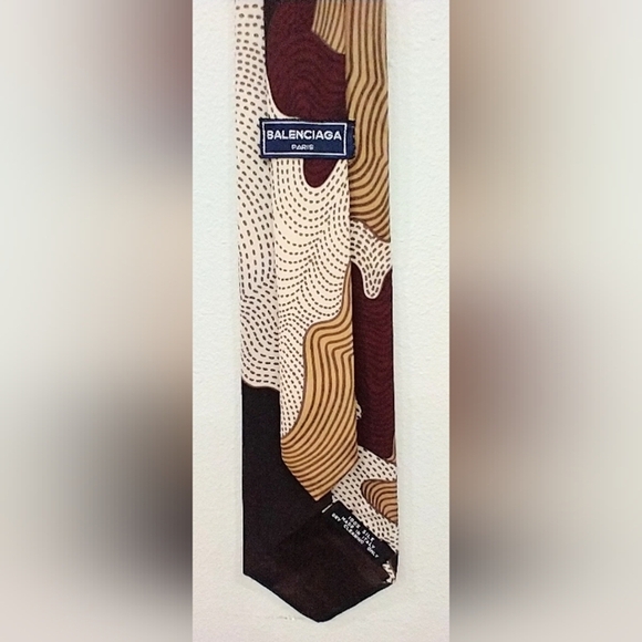 VINTAGE BALENCIAGA SILK TIE - Picture 6 of 8